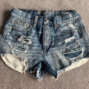american eagle festival high rise jean shorts